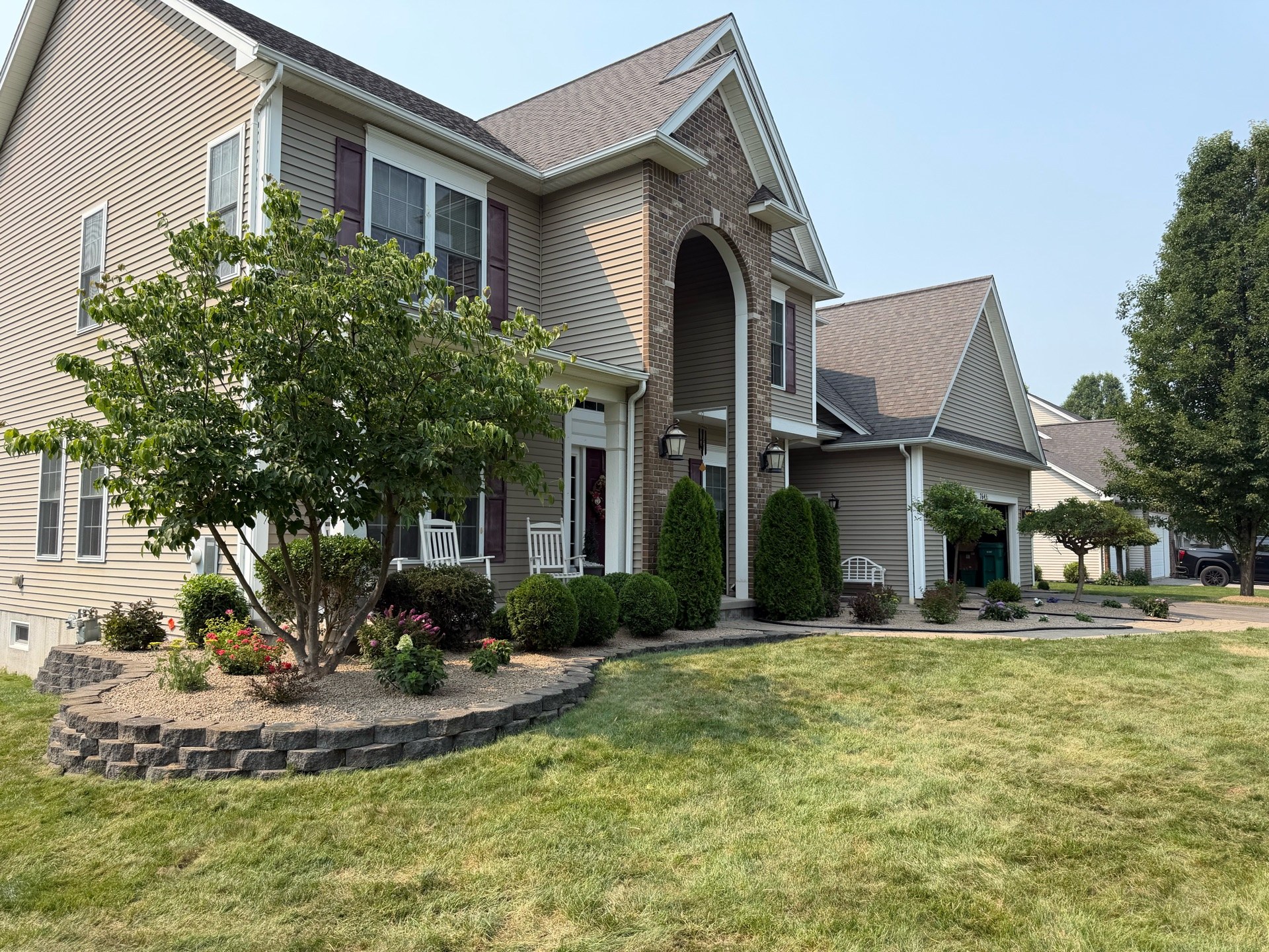 Finished landscaping
