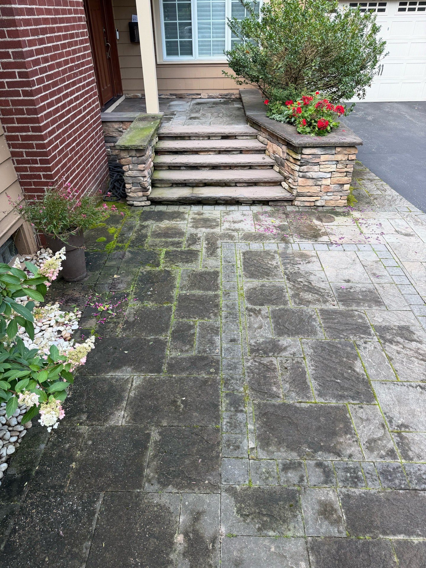 The patio before restoration